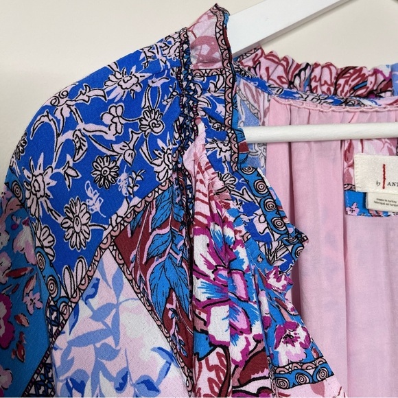 By Anthropologie Robin Tiered Mini Dress vacation date night summer party - Picture 4 of 10